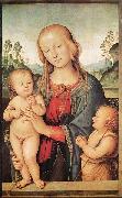 Pietro Perugino Madonna with Child and the Infant St John Spain oil painting artist